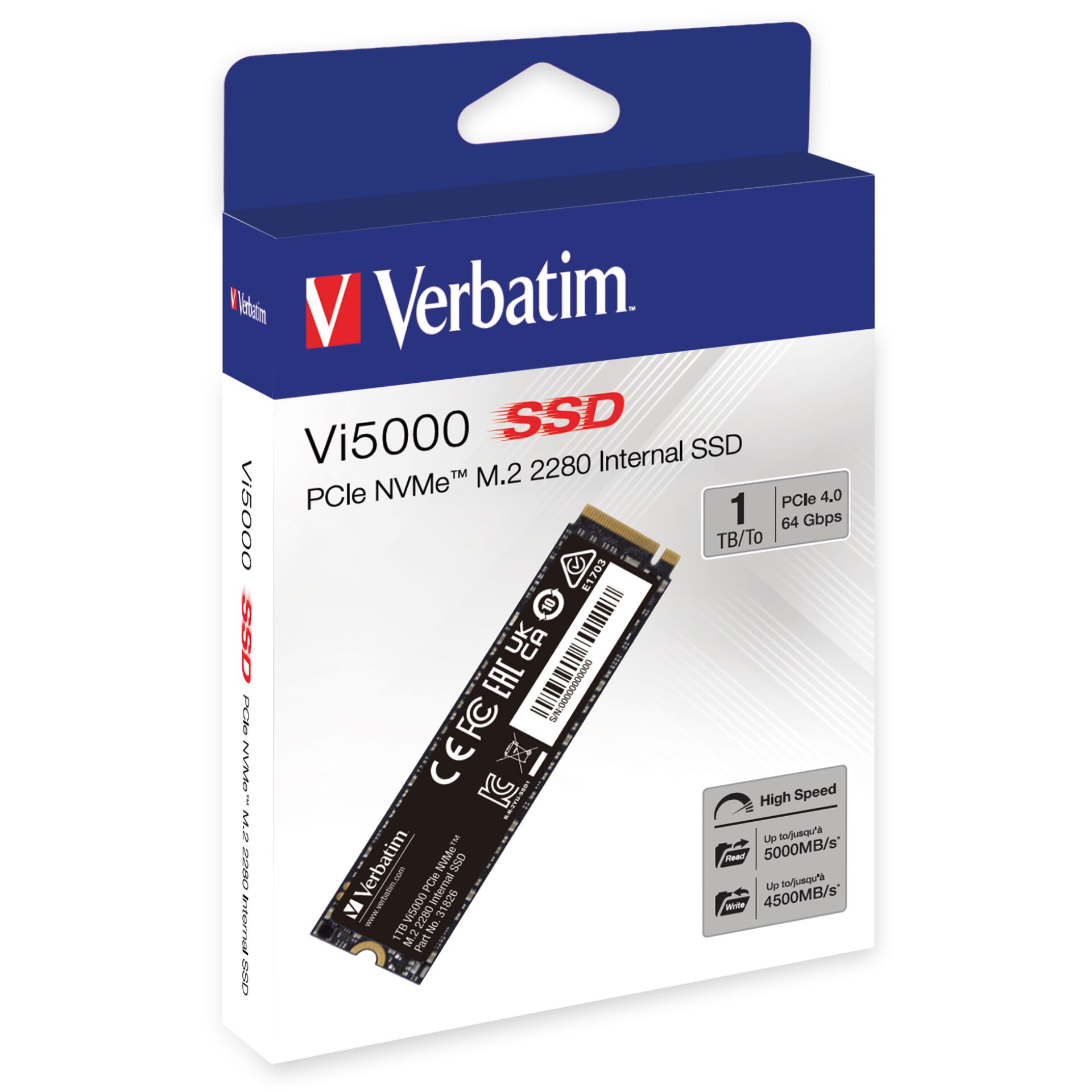 Verbatim Vi5000 M.2 SSD      1TB PCIe4 NVMe                 31826 828718_04