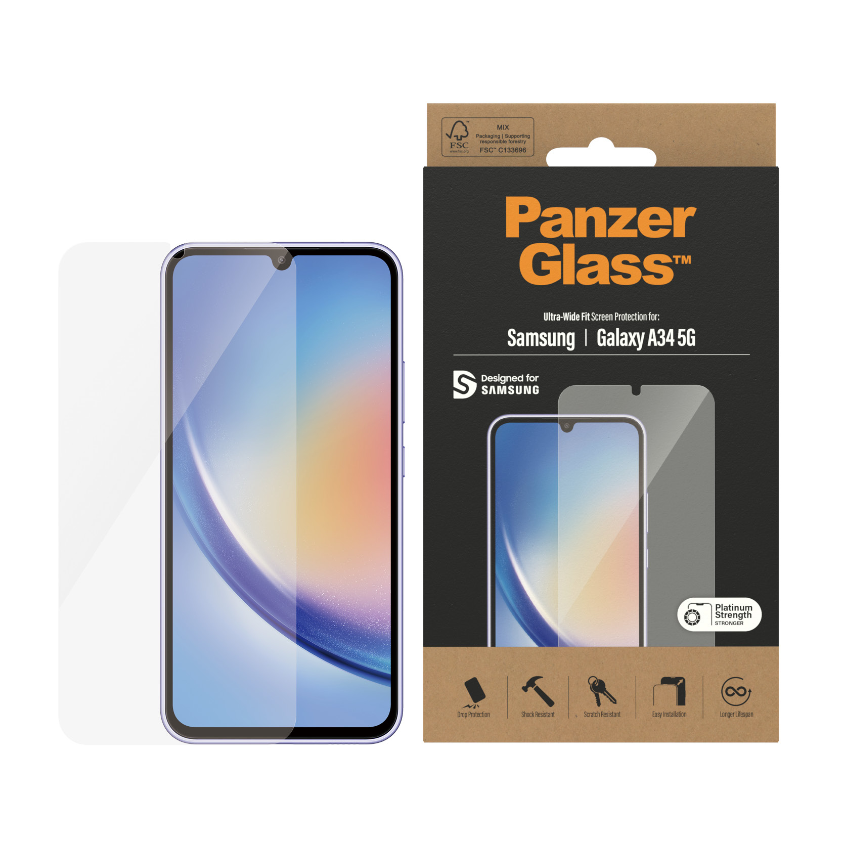 PanzerGlass  Screen Protector Samsung Galaxy A34 5G UWF 107505779_6625556382