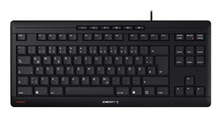 CHERRY STREAM KEYBOARD TKL ohne NUM, WIN, QWERTZ Schwarz 5a348ce82bbf6a21ec9e501ec0fba203ae376f2b