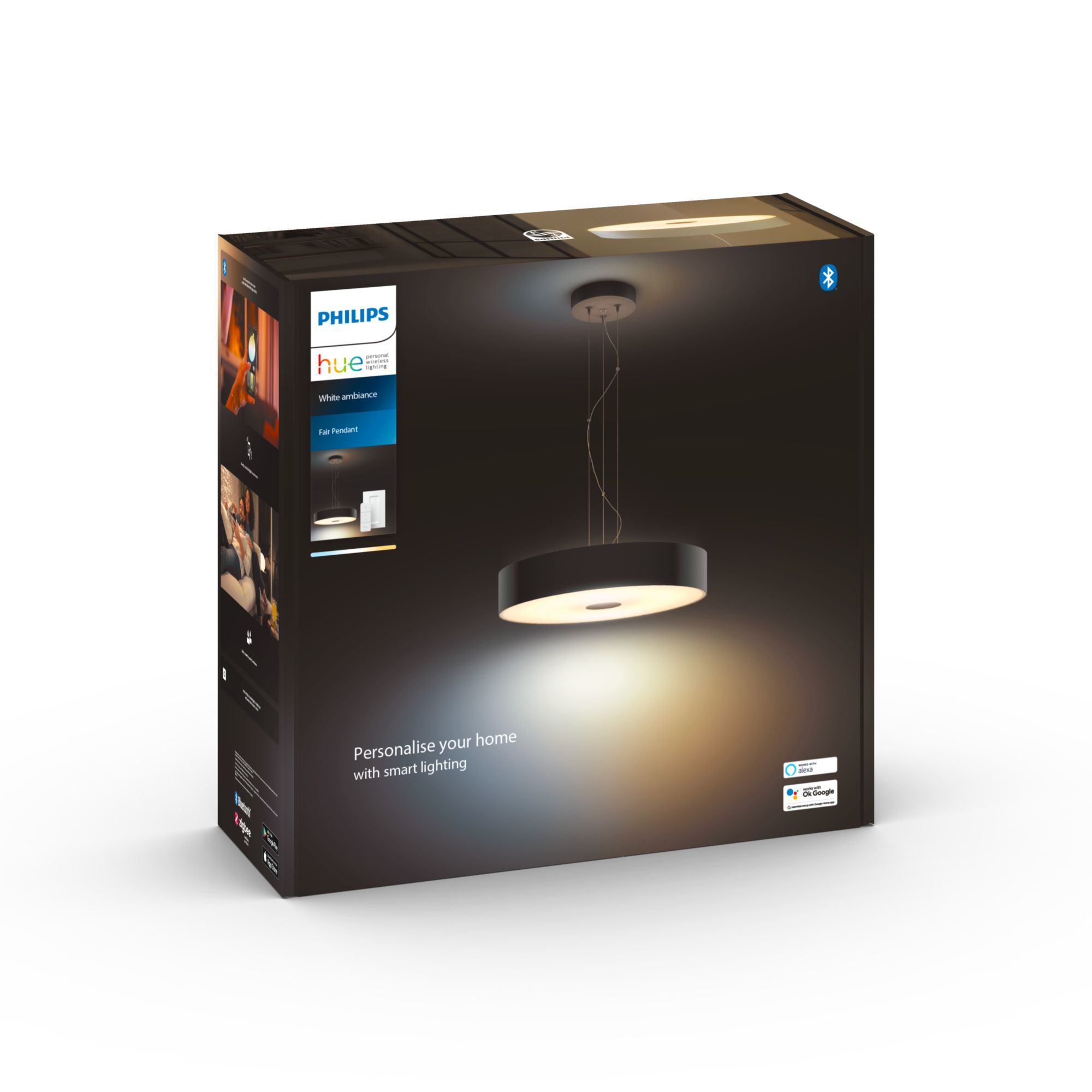 Philips Hue White Amb. Fair Pendelleuchte schwarz 3000lm DS 92657513_0666141794