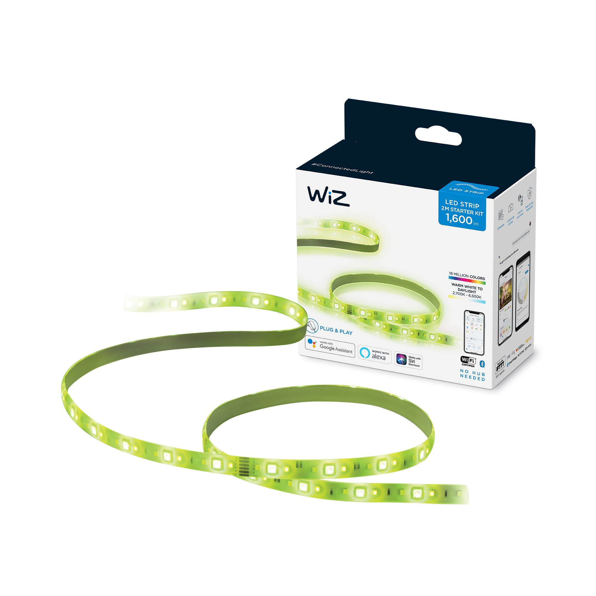 WiZ Wi-Fi LEDStrip 2M 1600lmStarterKit GE/FR 87224540_6424375362