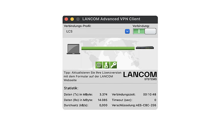 LANCOM Upgrade Advanced VPN Client -MAC, 10er Bulk- EMail Vers