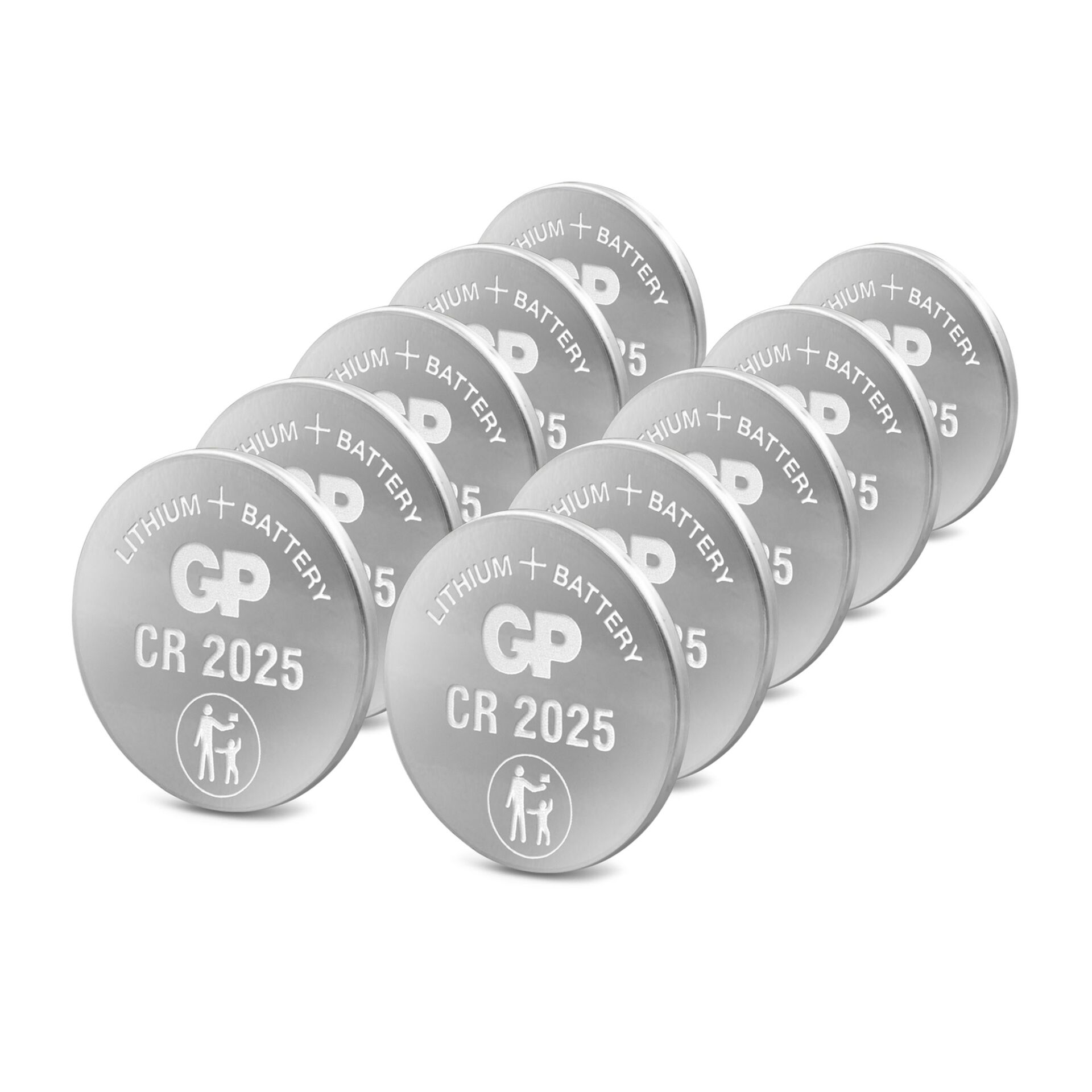 801971_00 1x10 GP CR 2025 Lithium 3V 10 Stück Knopfzellen  0602025C10