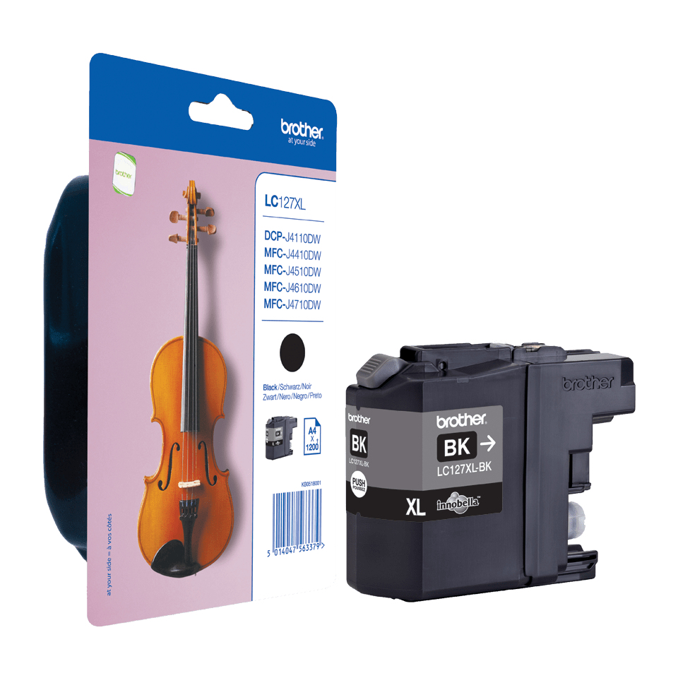 Brother Tintenpatrone LC-127XLBK Schwarz (ca. 1200 Seiten) – Ansicht 2
