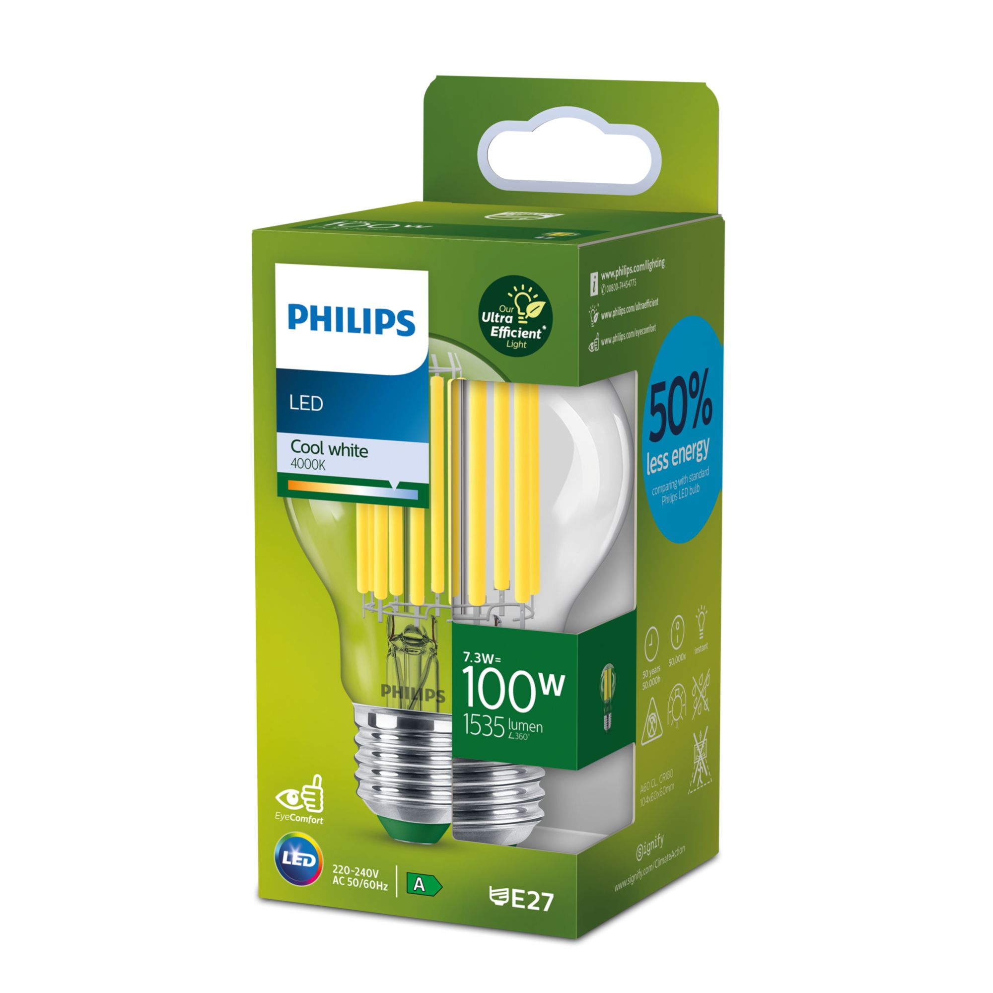 Philips Classic LED-A-Label Lampe 100W E27 klar neutralweiß b5b0c380edf794d99b00d042aa36b69e