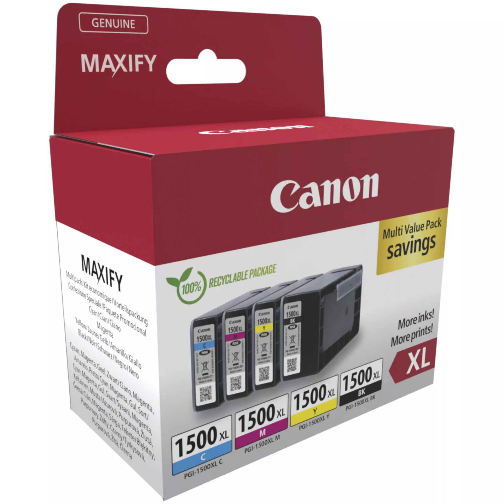 Canon PGI-1500 XL BK/C/M/Yk Multipack 829628_01