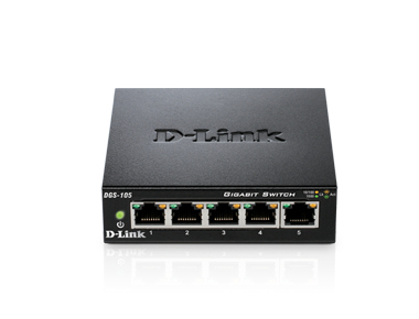 D-Link DGS-105 Unmanaged network switch Schwarz Netzwerk-Switch