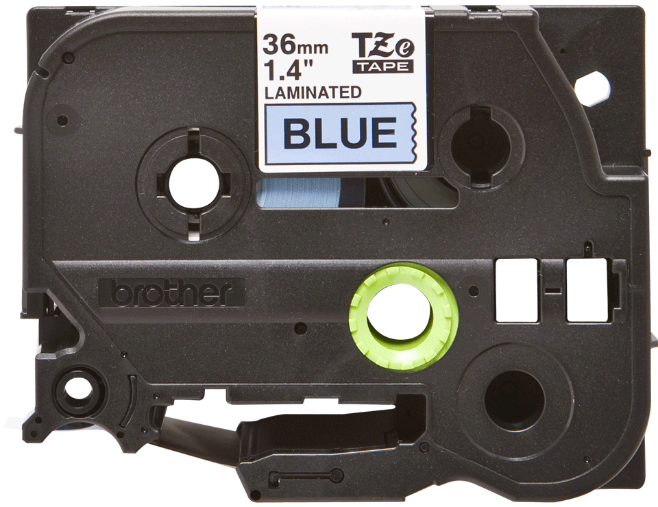 Schriftband TZe-561 (lam.) Schwarz auf Blau 36 mm x 8 m – Ansicht 5
