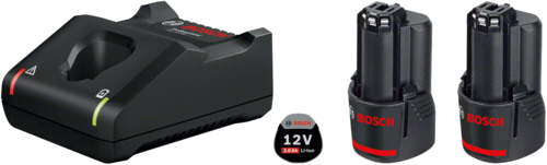 "Bosch 2x 3.0Ah, GAL 12V-40"