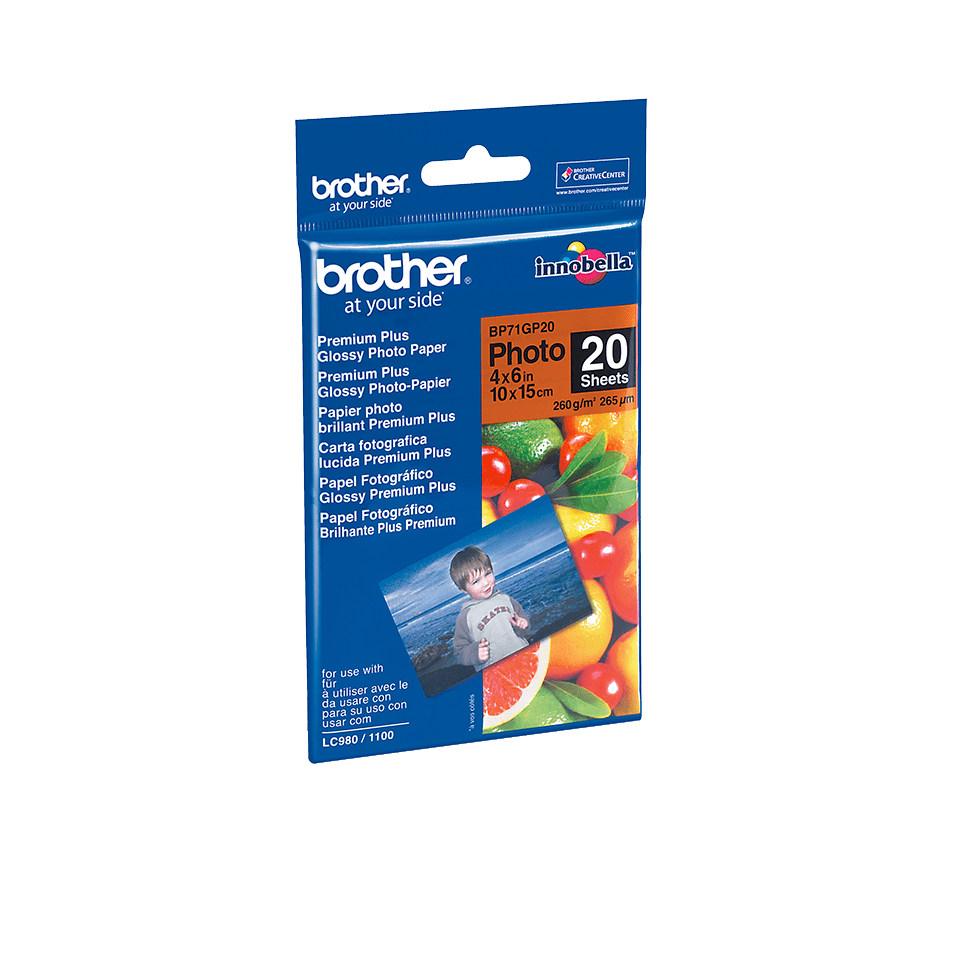 Brother Fotopapier A6 20 Blatt (bis 6000 dpi) 260g/m² – Ansicht 1