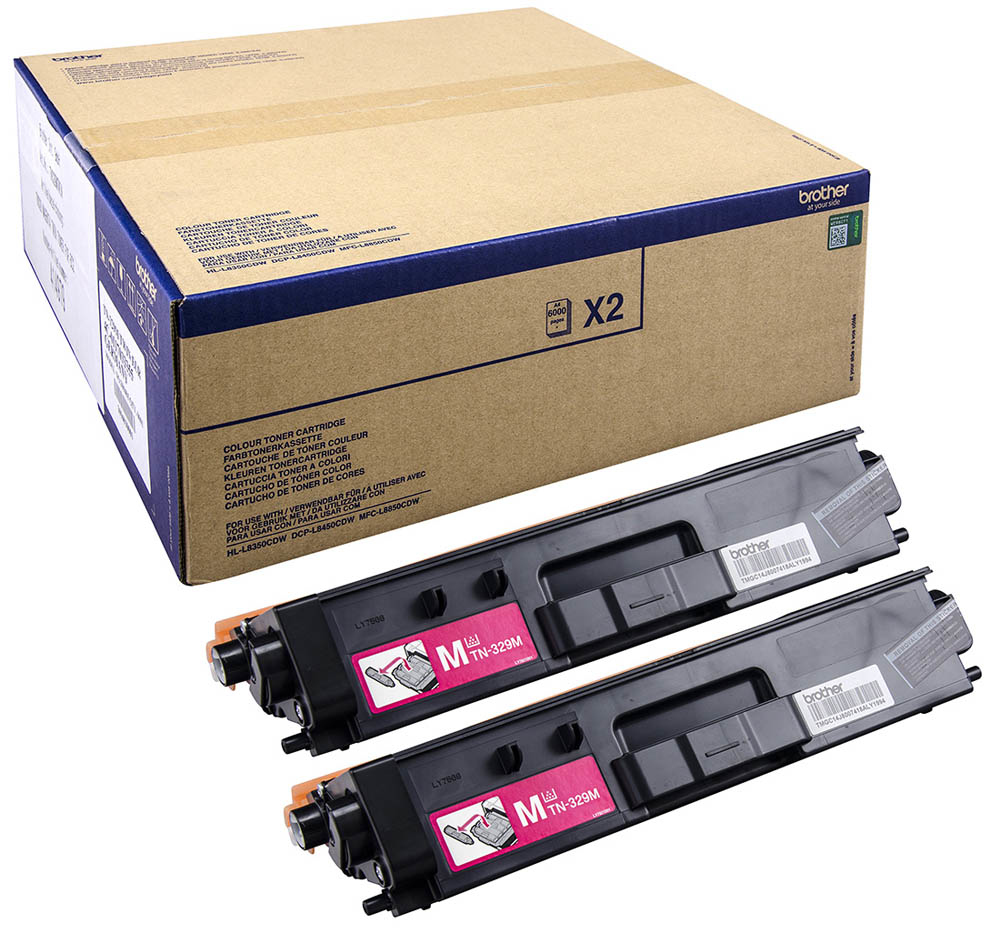 Brother TN-329MTWIN Lasertoner 12000Seiten Magenta Lasertoner / Patrone