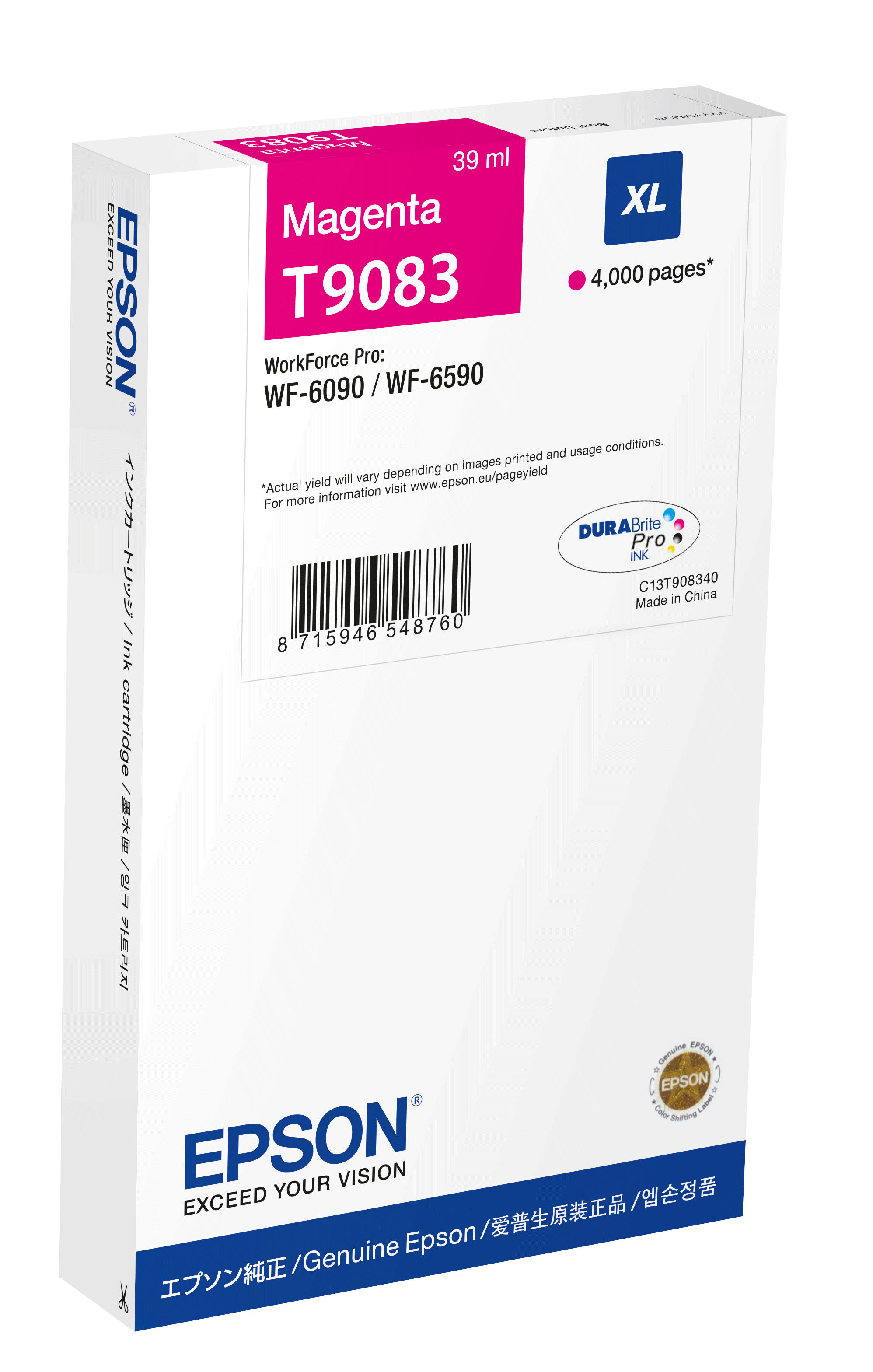 Epson Tintenpatrone T9083 XL magenta