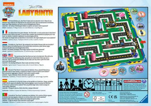 Ravensburger Paw Patrol Junior Labyrinth Erwachsene & Kinder Reise/Abenteuer