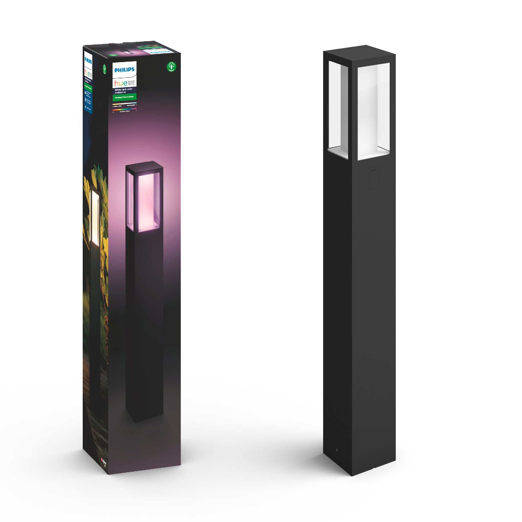 Philips HUE Impress Wegeleuchte, schwarz. – Ansicht 5