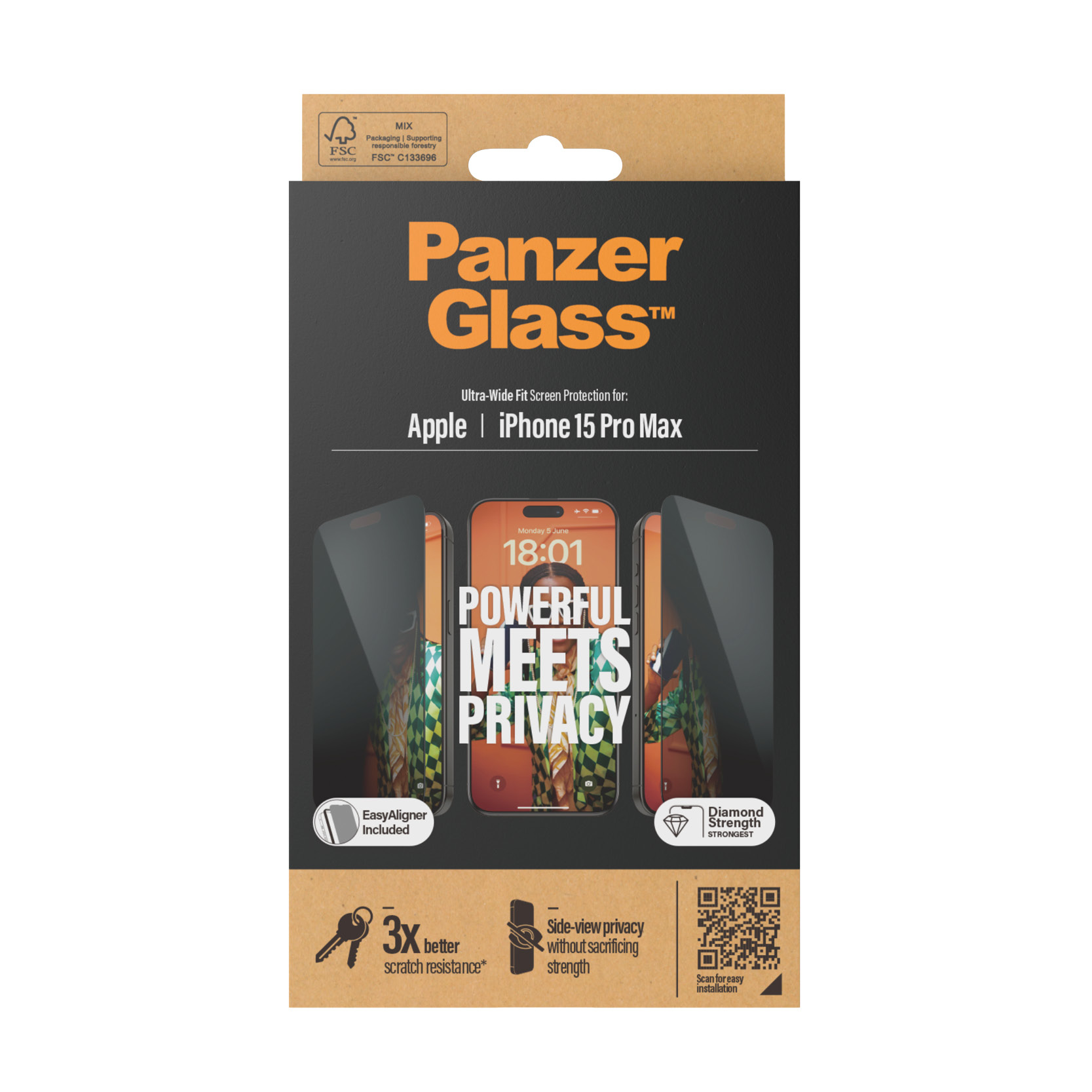PanzerGlass Privacy Screen Protector iPhone 15 Pro Max UWF f208dcef109ad599d186f09c5f088bdcbea5892e