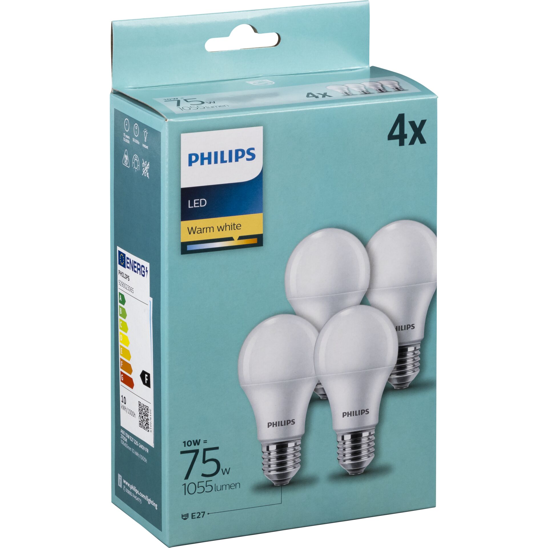 Philips LED Lampe E27 4er Set 75W 2700K 786445_02