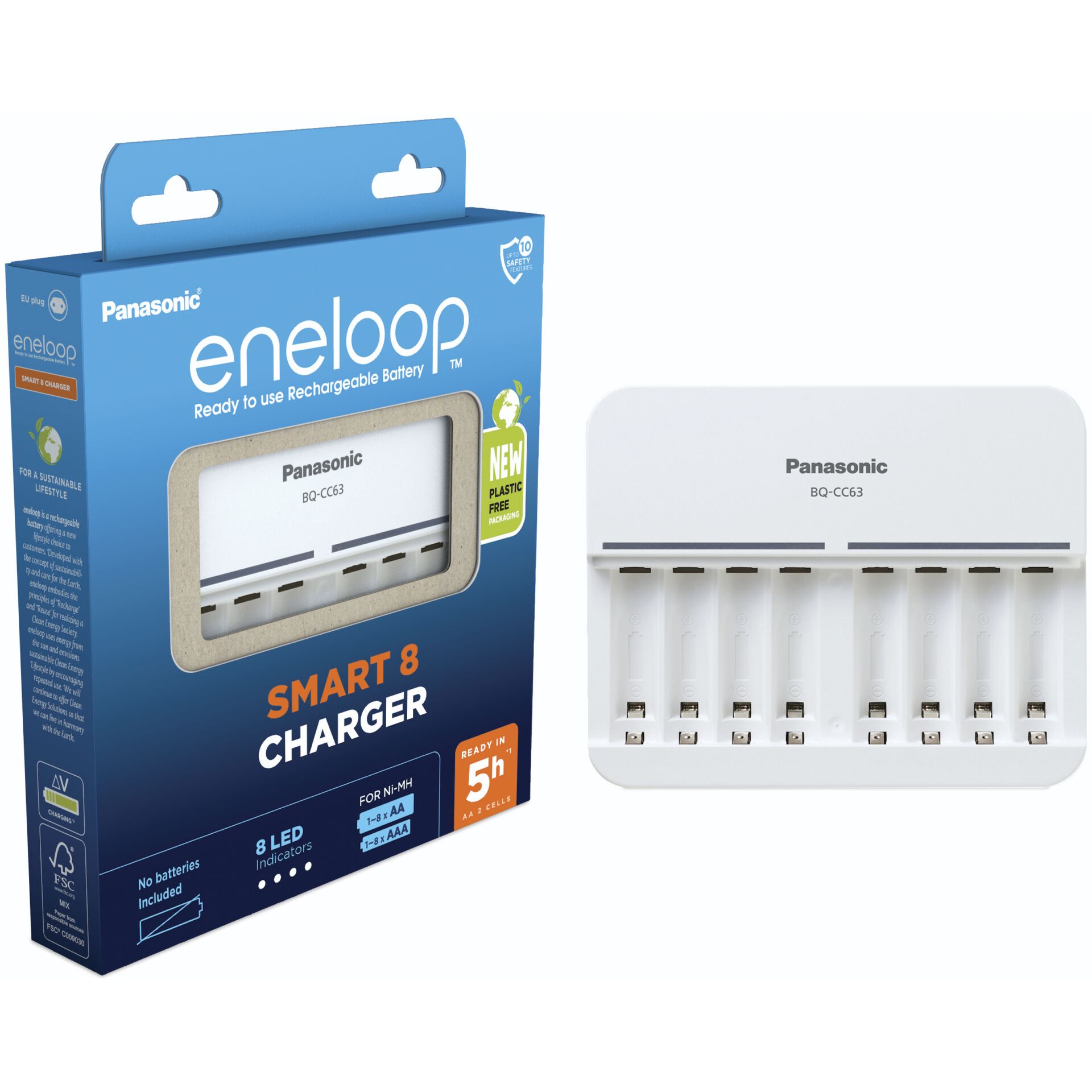 Pansonic Eneloop Smart 8 Charger BQ-CC63 ohne Akkus