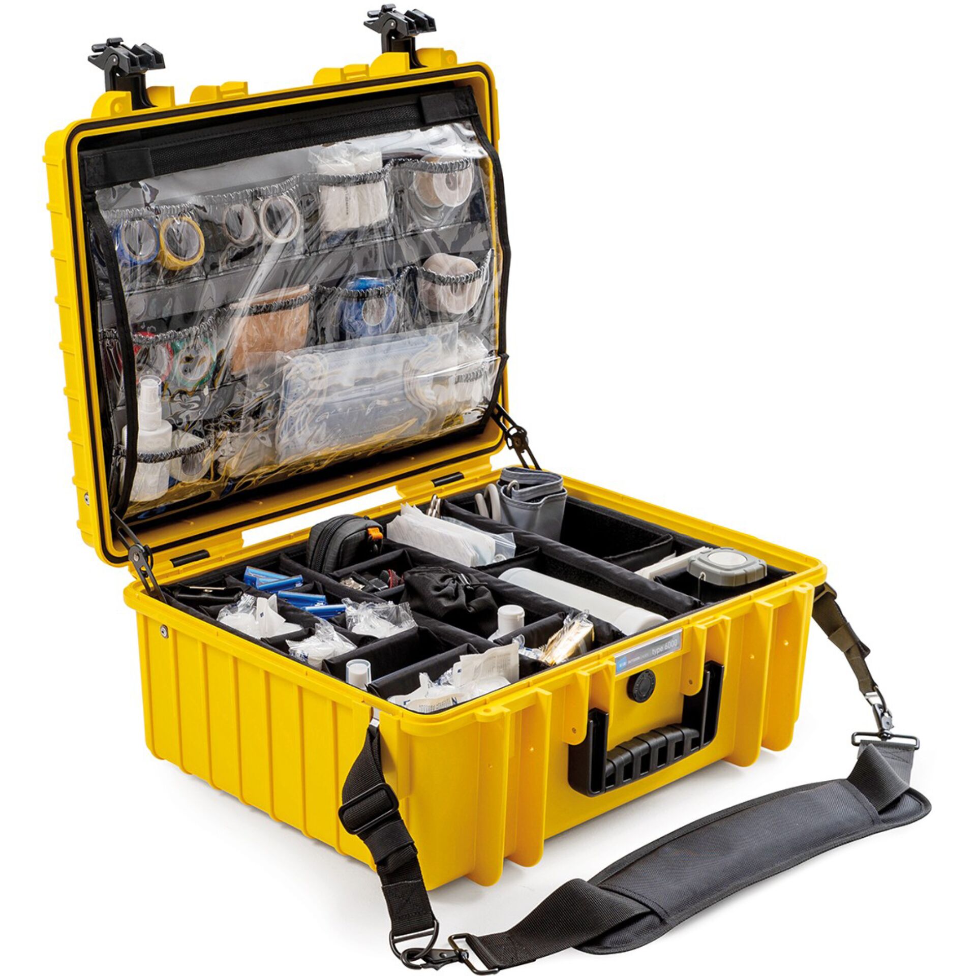 B&W Outdoor Case 6000 with medical emergency ki yellow