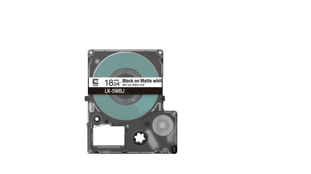 Epson Matte Tape - Weiß matt / Schrift Schwarz 18 mm