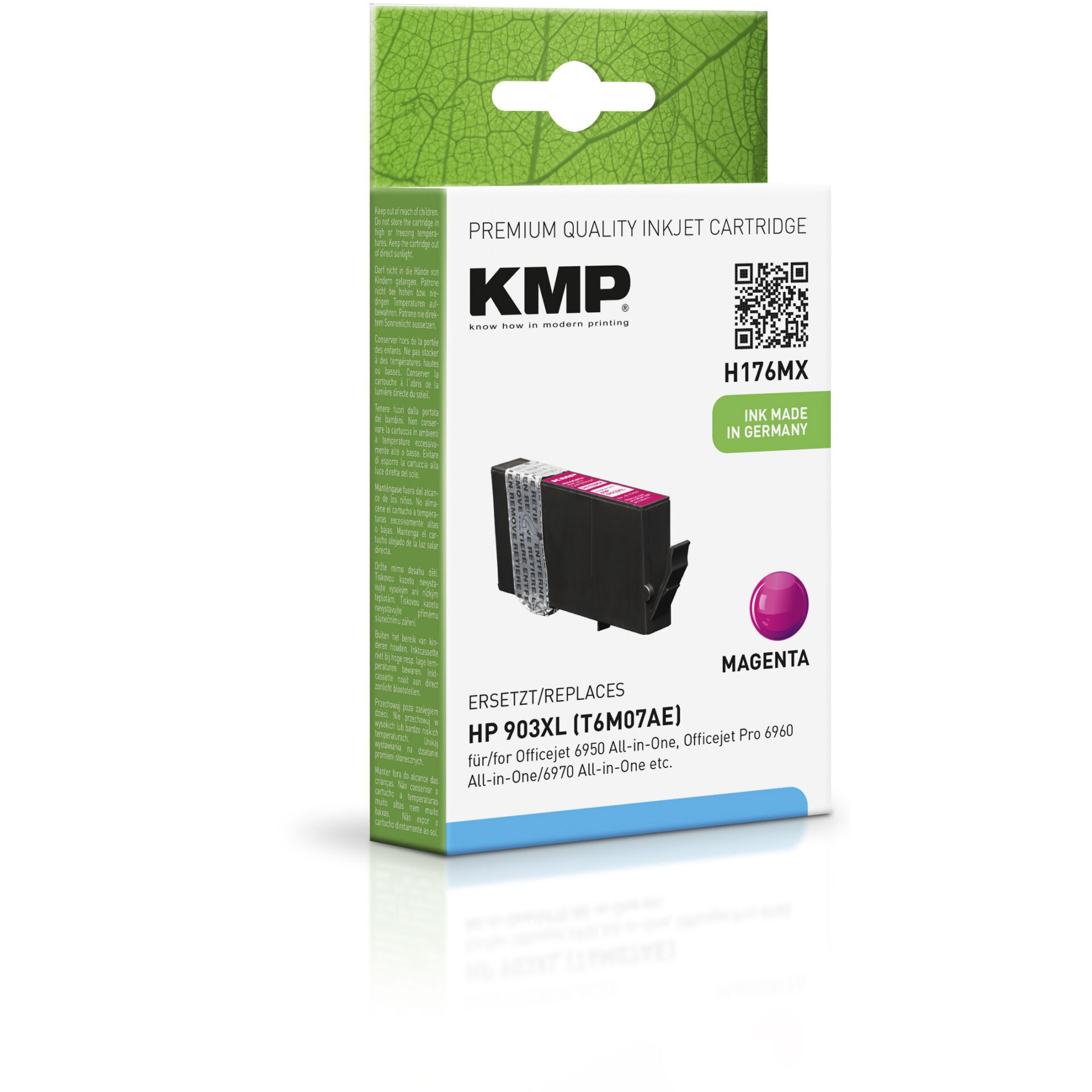 KMP H176MX Tintenpatrone magenta kompatibel mit HP T6M07AE  903XL 460973_01