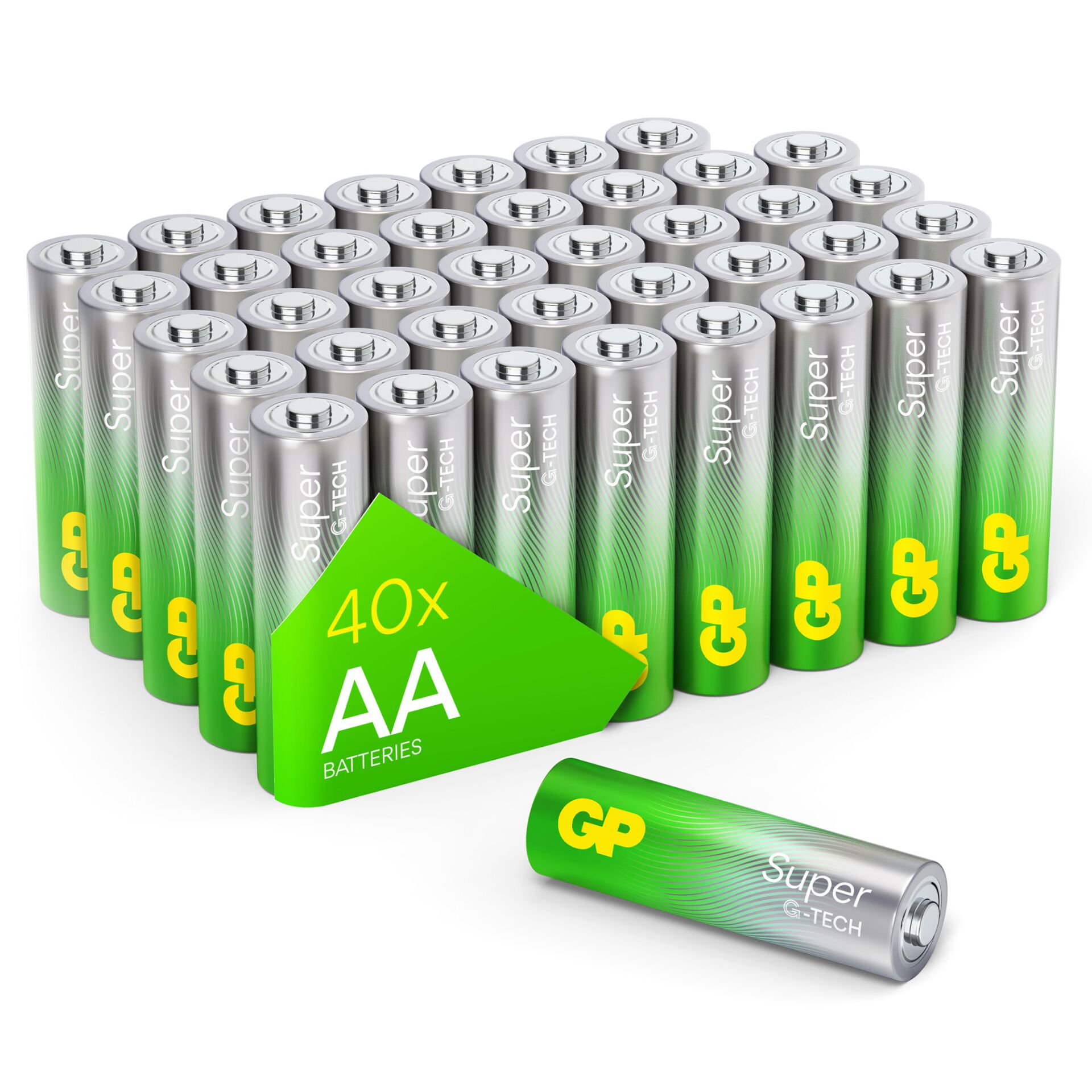 1x40 GP Super Alkaline AA Mignon Batterien PET Box 824665_00