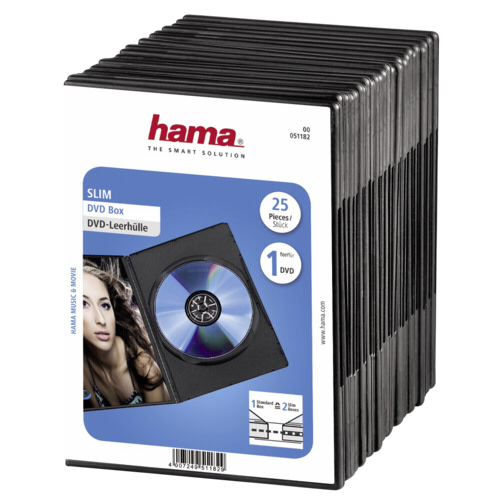 1x25 Hama DVD-Leerhülle Slim