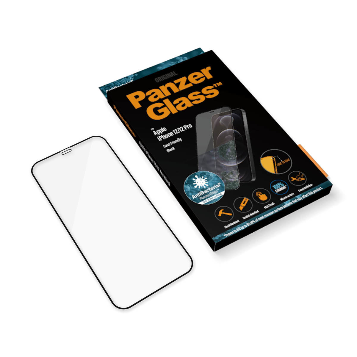 PanzerGlass E2E iPhone 12/ 12 Pro Case Friendly, Antibakteriel 80266770_8063377276