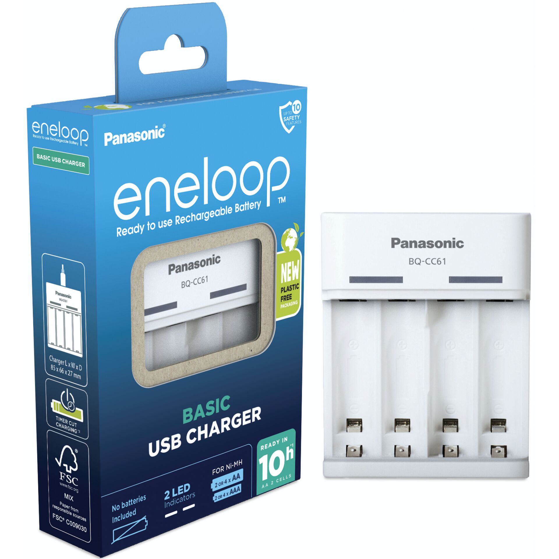 Pansonic Eneloop Basic Charger USB BQ-CC61 ohne Akkus