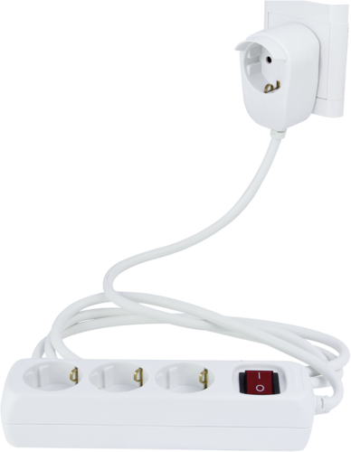 504919_00 REV Steckdosenleiste 3+1-fach 5m + Schalter weiß