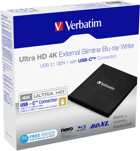 "Verbatim Slimline Blu-ray Writer"