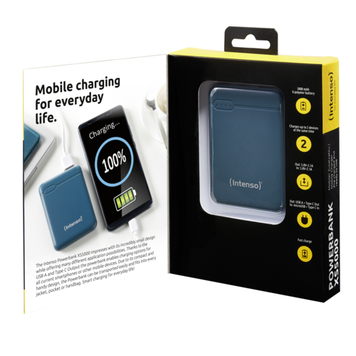 Intenso Powerbank XS5000 pertol 5000 mAh inkl. USB-A to Type-C