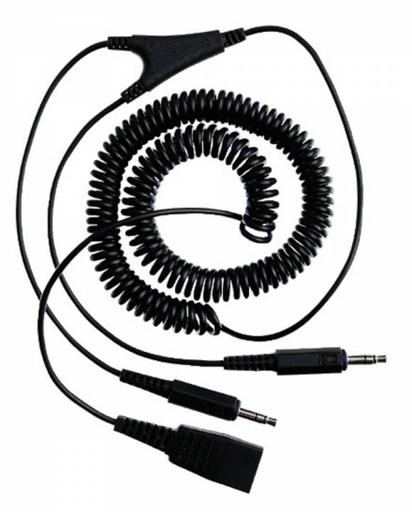JABRA Soundcard-Kabel QD auf 2x 3,5mm Klinke (2,0m, spiral)