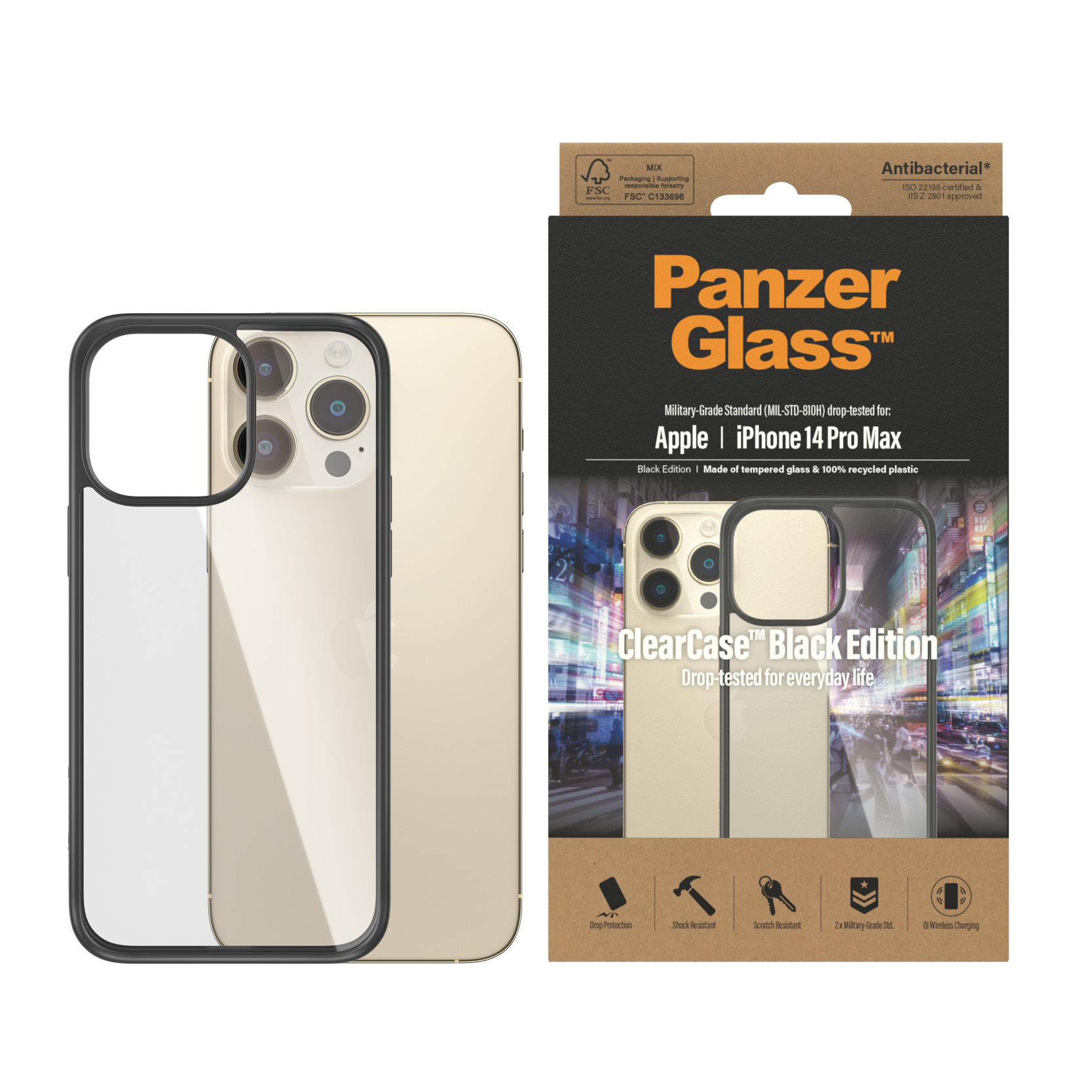 PanzerGlass ClearCase Apple iPhone 14 Pro Max | Black 101812886_2828314470