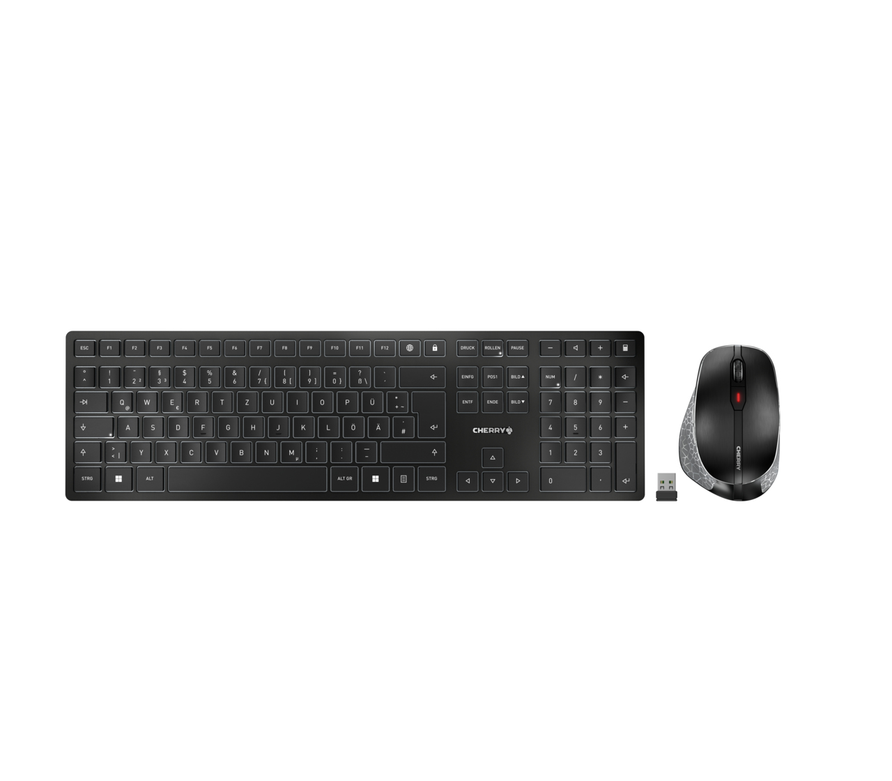 CHERRY DW 9500 SLIM Tastatur/ Maus, WIN, QWERTZ Schwarz 104791885_8703523085