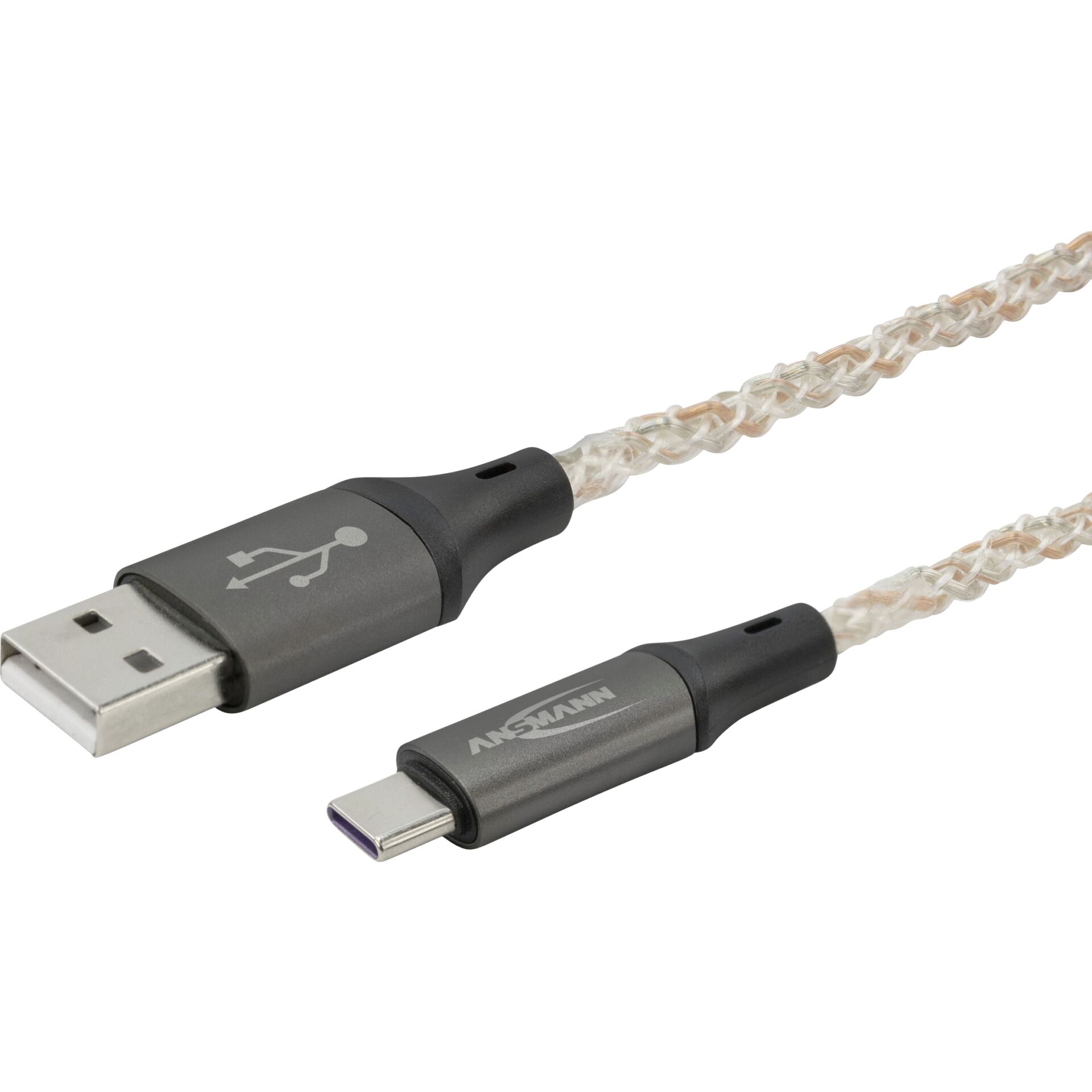 Ansmann USB-A / USB-C Kabel mit LED Beleuchtung 100cm  1700-0158