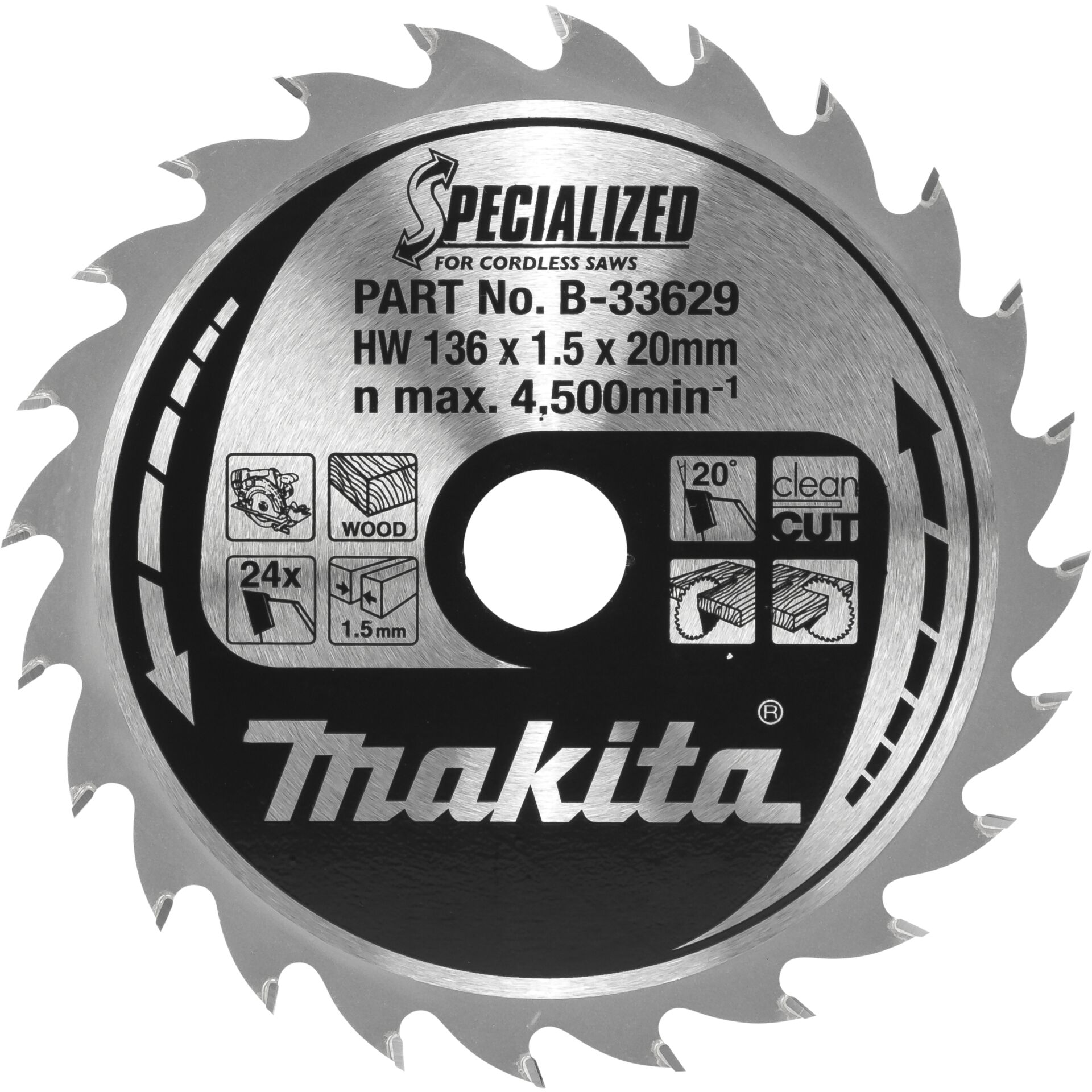 Makita B-33629 SPECIALIZED Sägeb.136x20x24Z 807361_00