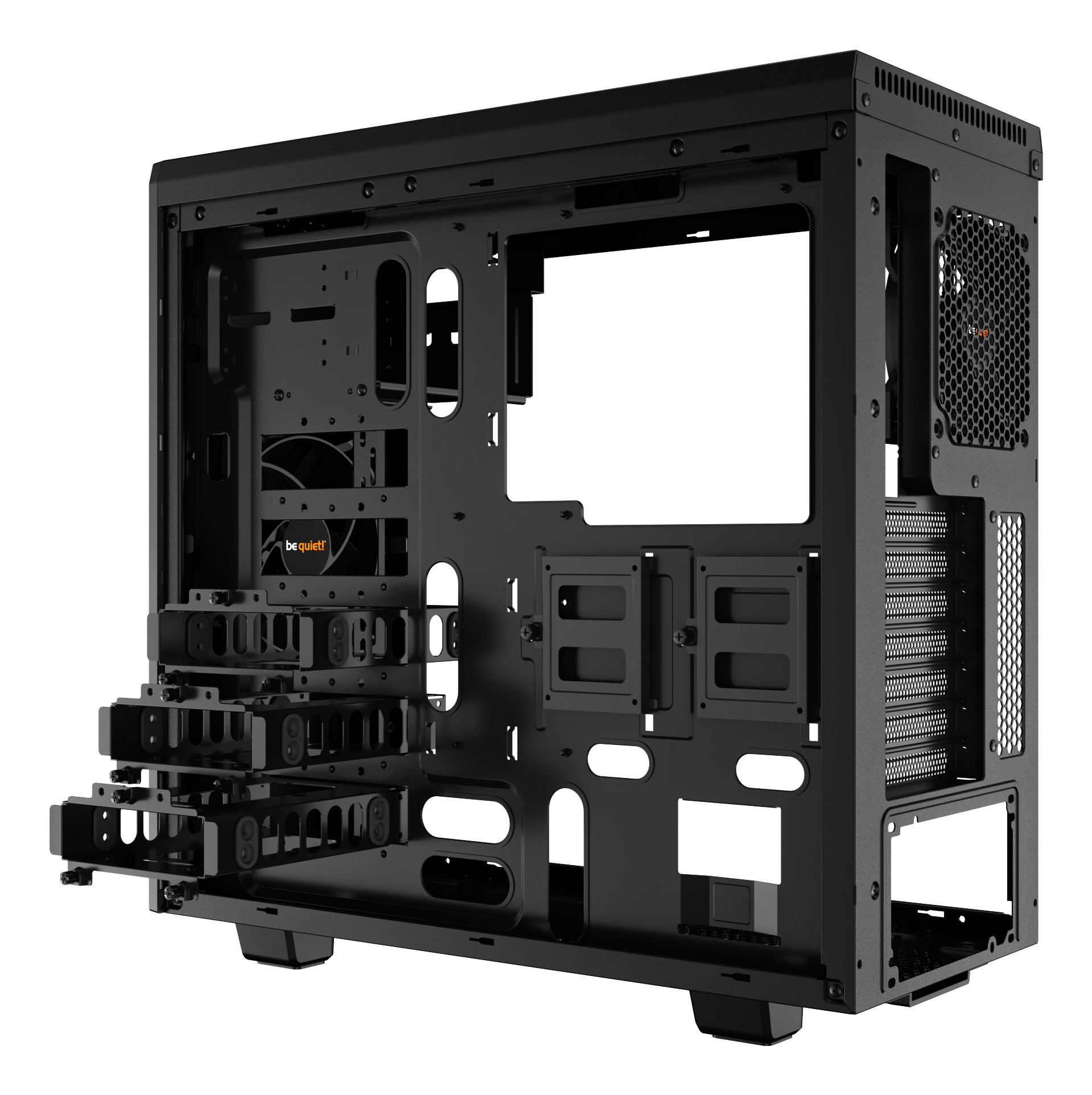 Be quiet! Midi Tower PC Gehäuse schwarz offen ohne Seitenpan