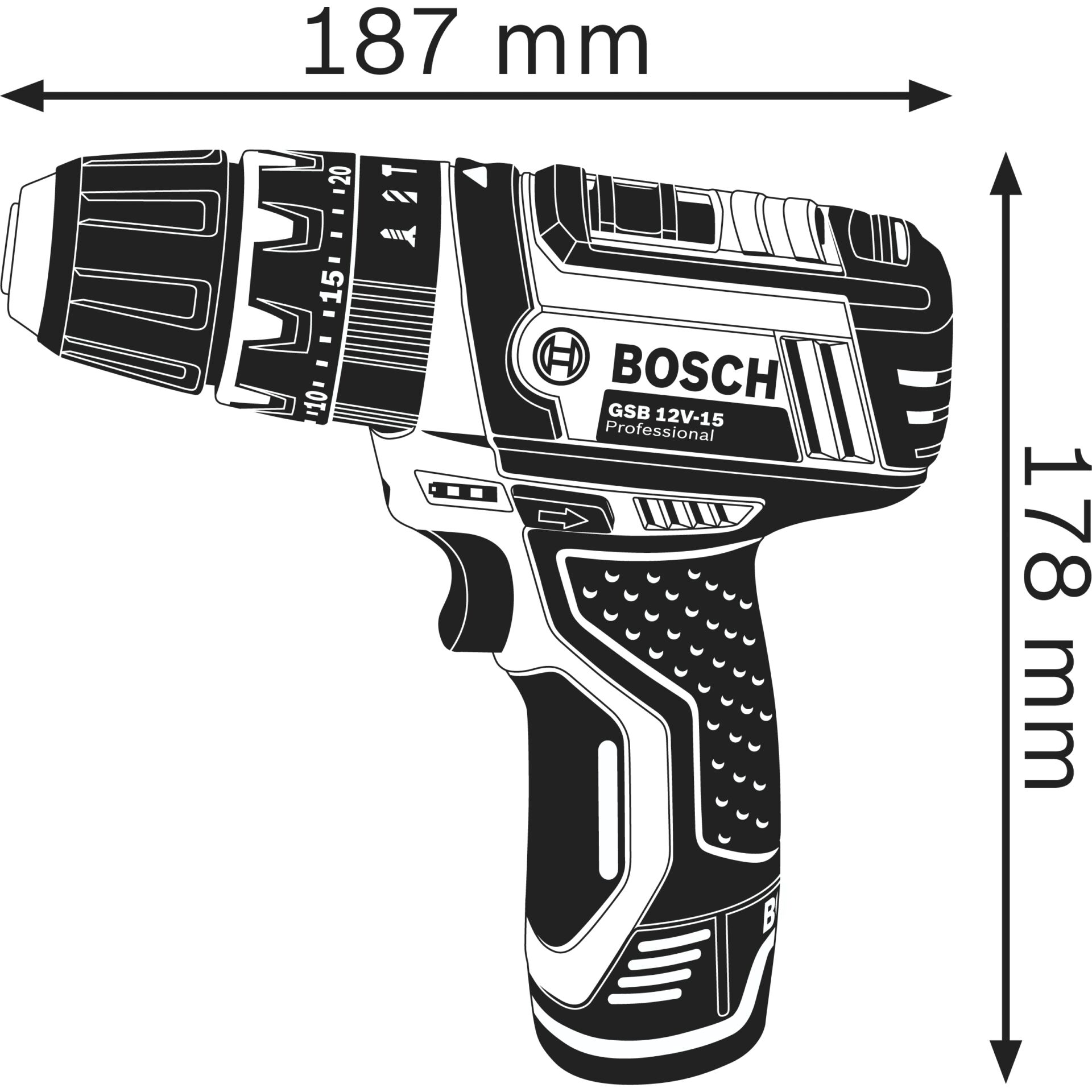 Bosch GSB 12V-15 Professional Akku-Schlagbohrschrauber