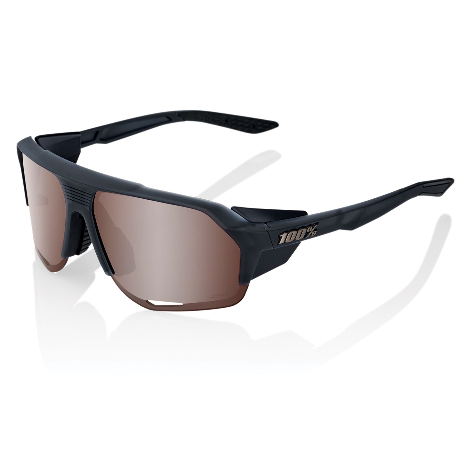 Schwarze Sonnenbrille mit getönten Gläsern in modernem Design