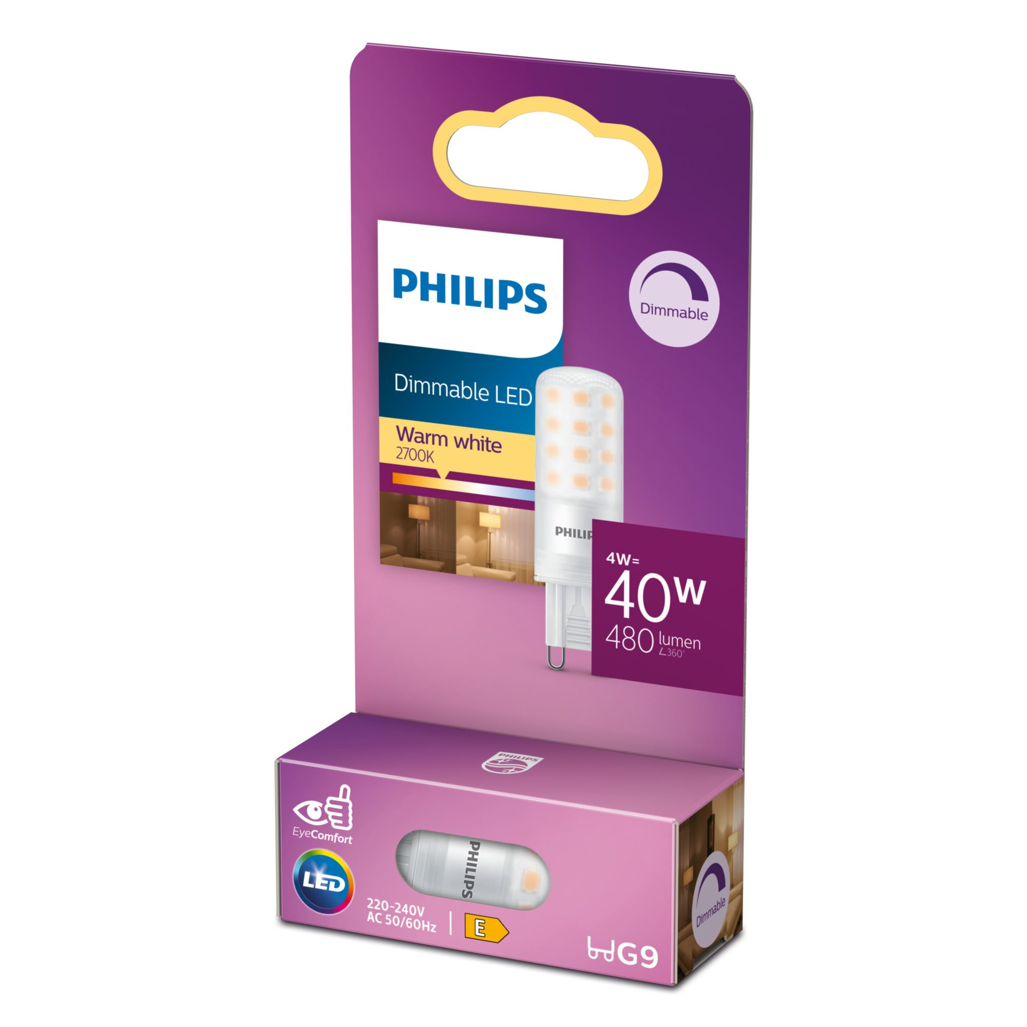 Philips LED Standard Brenner 40W G9 warmweiß dimmbar 1er P 79742766_5360860495 Philips LED Standard Brenner 40W G9 warmweiß dimmbar 1er P 79742766_5360860495