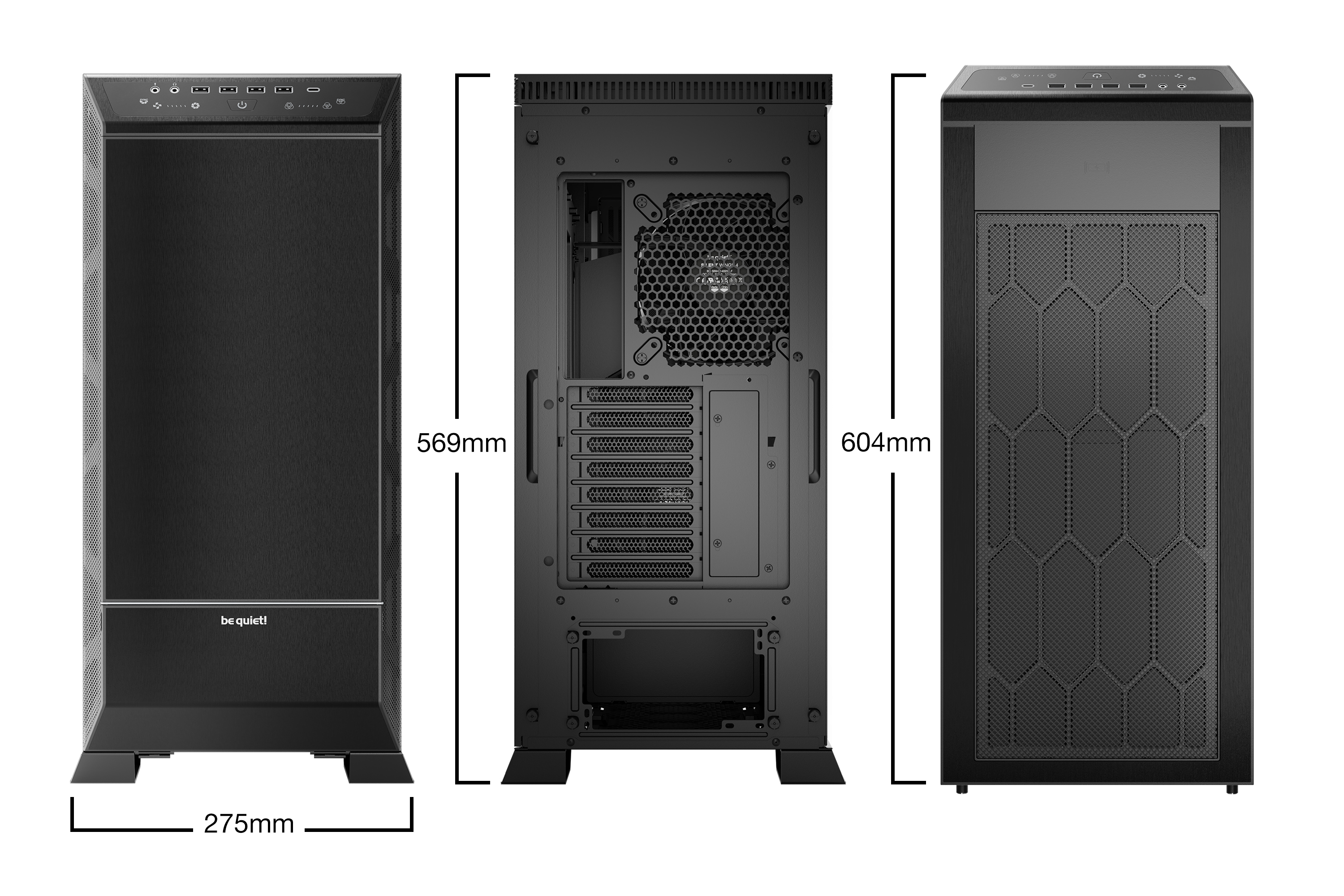 be quiet! DARK BASE PRO 901 Schwarz PC Gehäuse – Ansicht 2