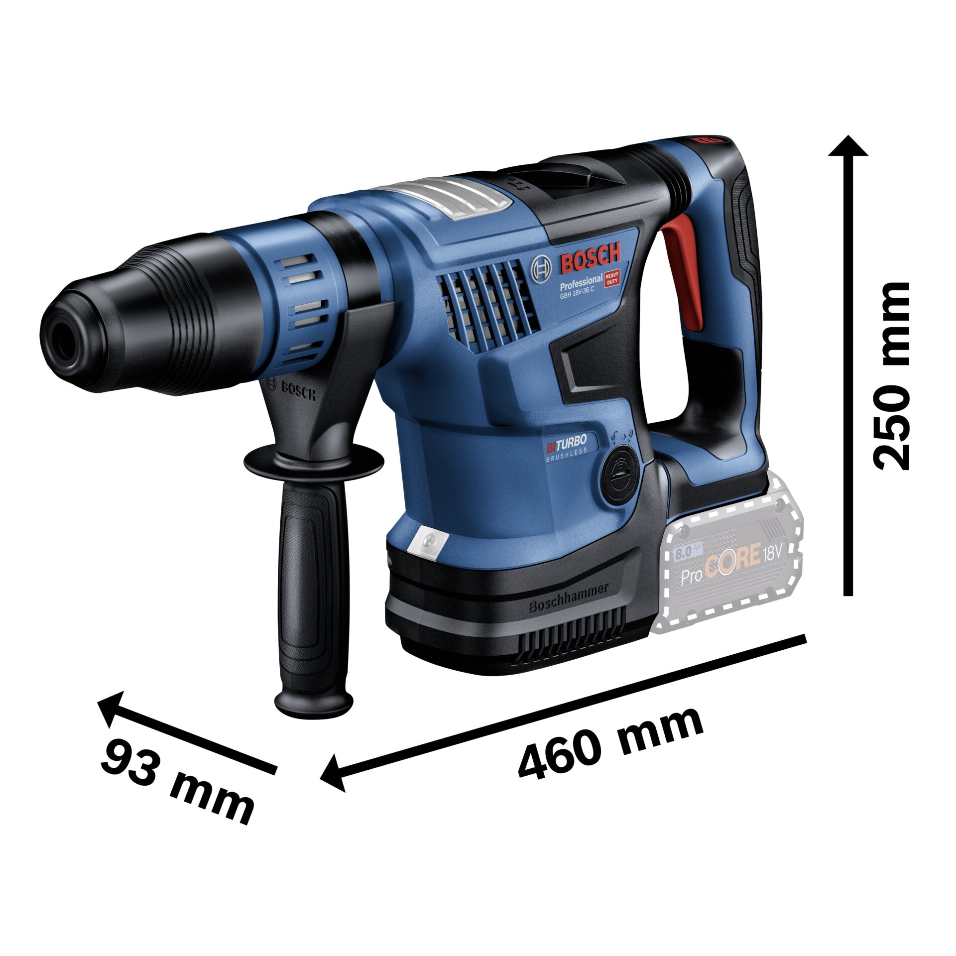 Bosch GBH 18V-36 C Kit im Koffer Akku-Bohrhammer