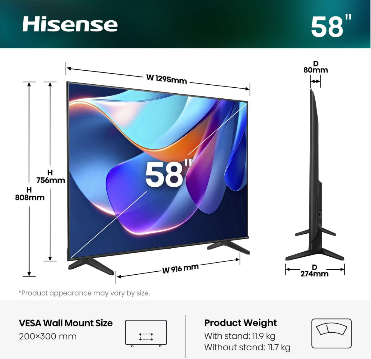 Hisense 58A6S 6903a7561becdaabf439cae53f160494eaa9c3ef