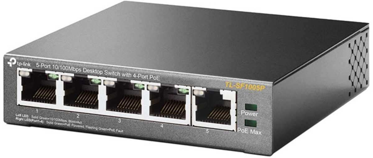 TP-Link TL-SF1005P 5-Port 10/100 Desktop Switch 4x PoE