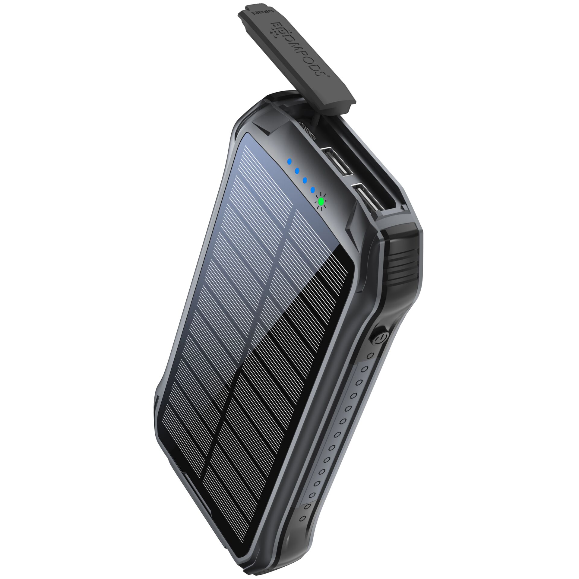 Boompods Neutron Solar Powerbank 10.000mAh schwarz