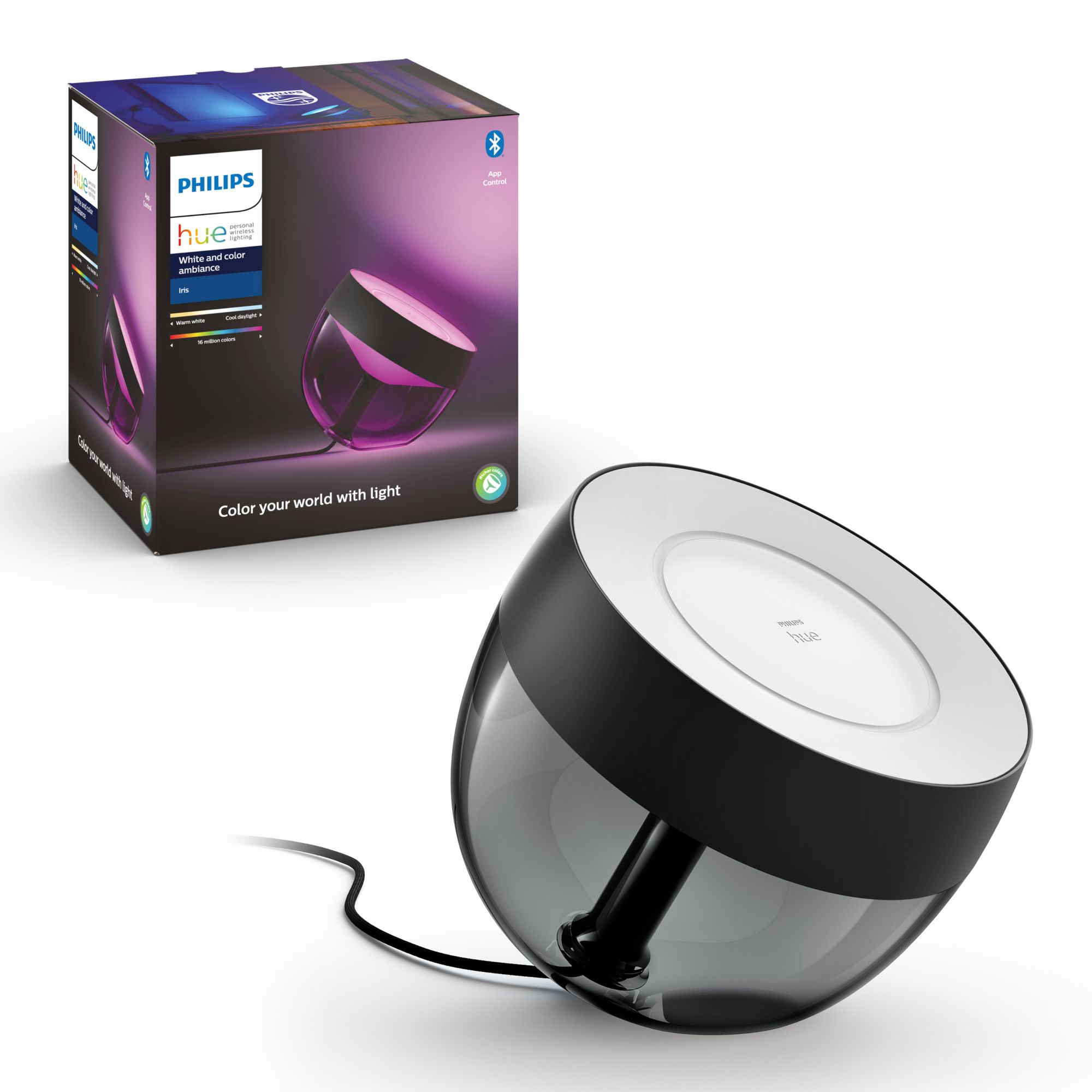 Philips Hue White & Col. Amb. Iris Tischleuchte schwarz 570lm 83966227_6116667076