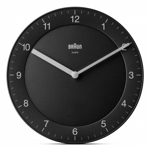 Braun BC 06 B Quarzwanduhr analog schwarz
