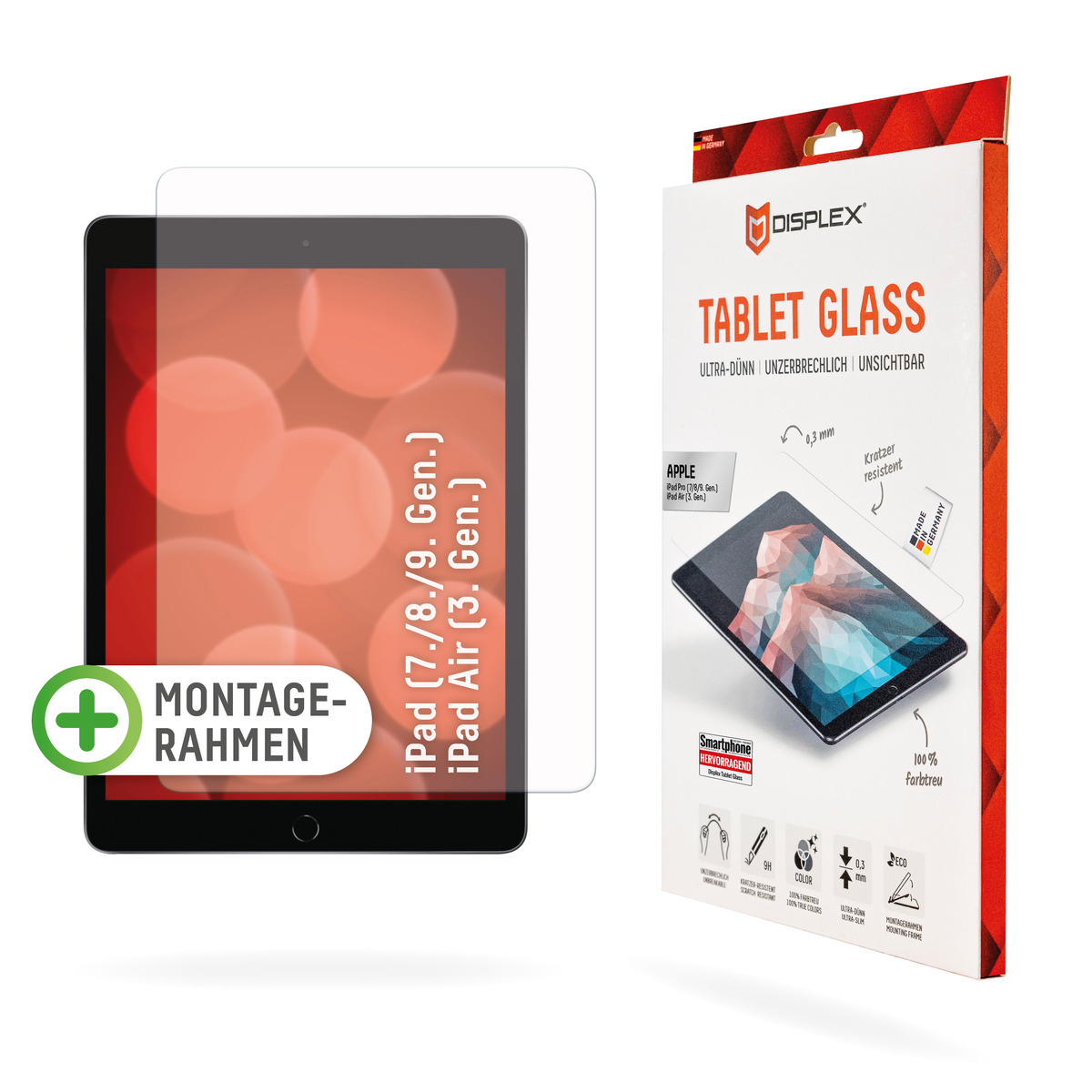 DISPLEX Tablet Glass iPad -7/8/9 Gen-/Air -3. Gen-