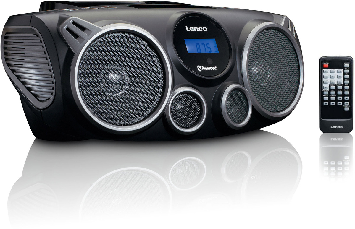 Lenco SCD-100BK Radio mit CD, MP3, BT, USB -Schwarz-