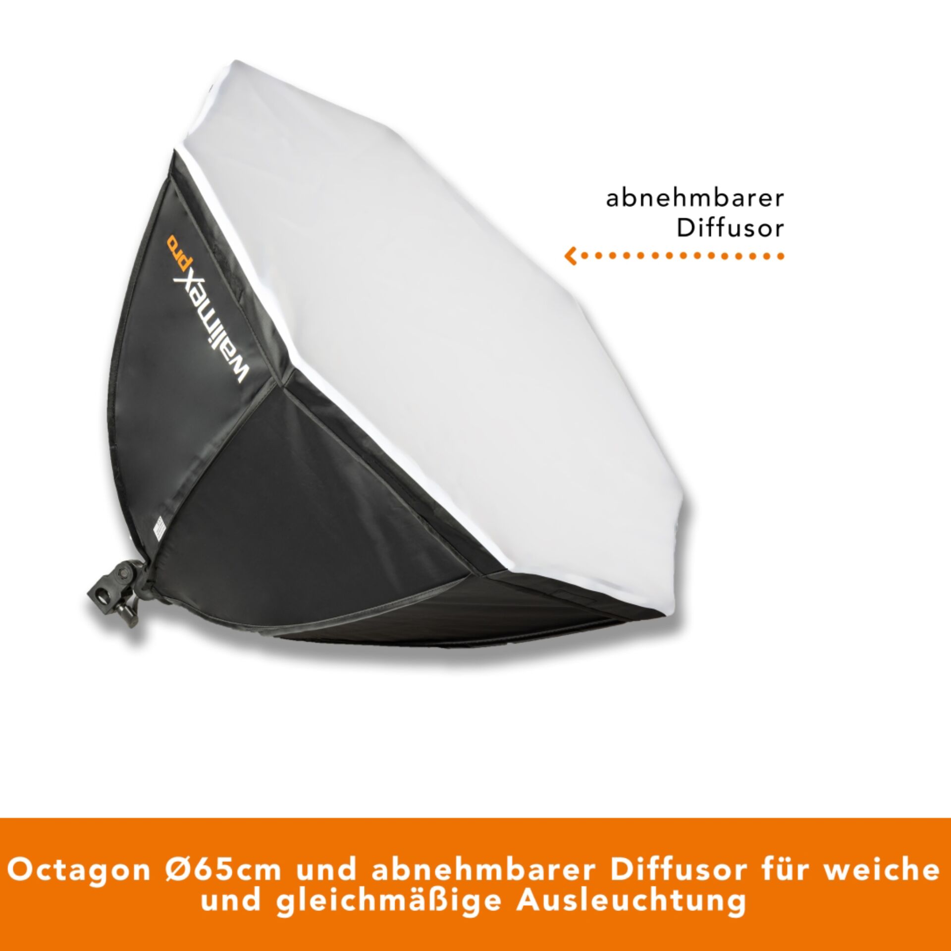 Walimex pro LED 60W Octagon Ø65cm   Bi color Kit 2